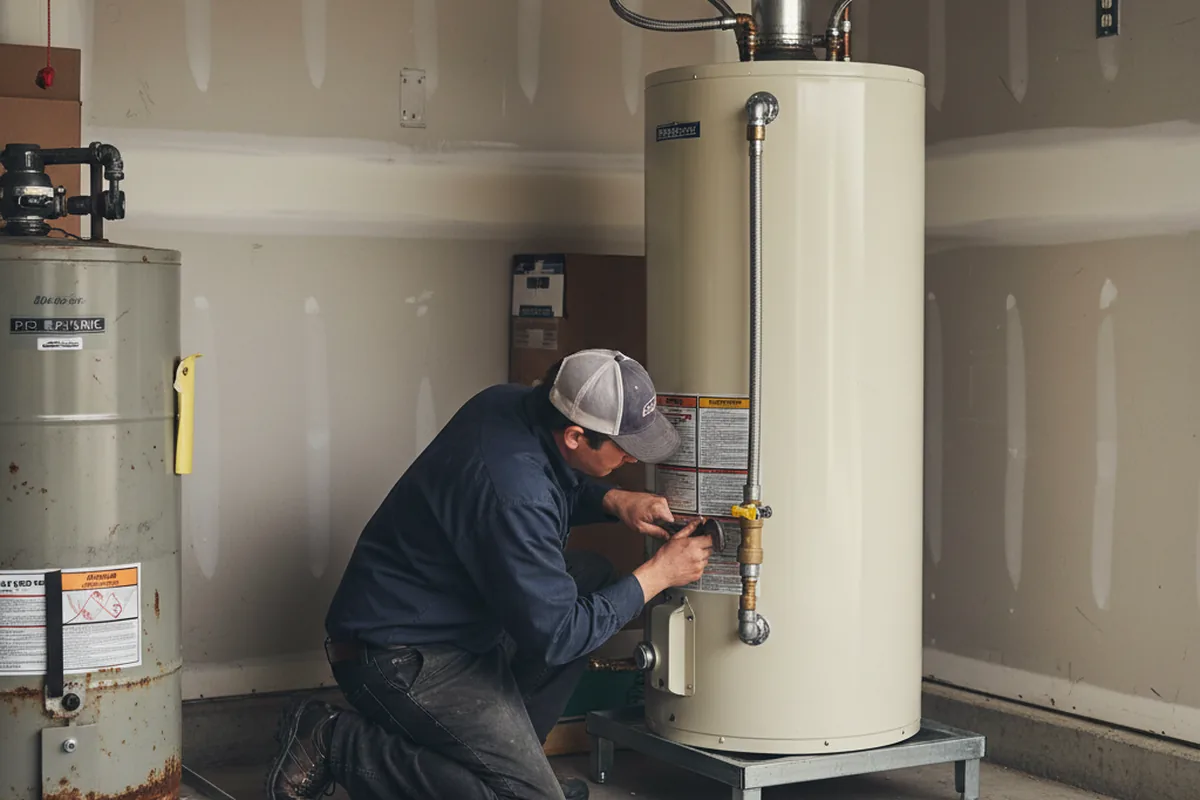 Water heater and shutoff valve replacement in Rochester